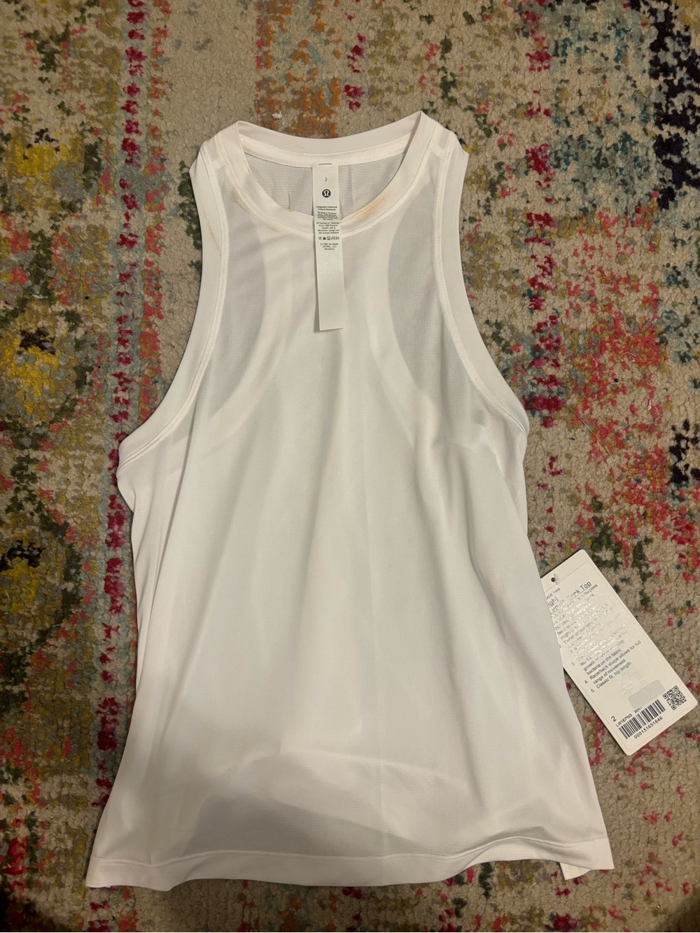 lululemon athletica White Performance Tank Top